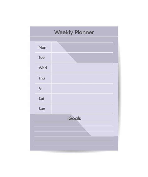 Weekly Planner Template Ready For Print With Space For To Do List