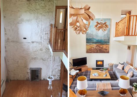 Before And After Of Coastal Cottage Living Room Coastal Cottage