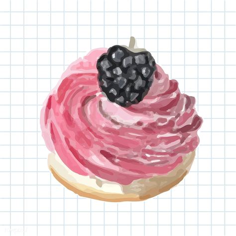 Hand Drawn Dessert Watercolor Style Free Image By
