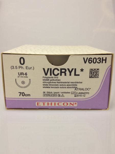 Vicryl 0 Ur 6 70cm V603h Jan F Andersen