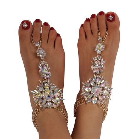 3 Models 1 Pair Foot Chain For Women Beach Vacation Barefoot Sandals