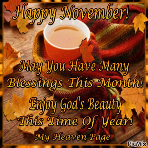 May You Have Many Blessings This Month Happy November Pictures Photos