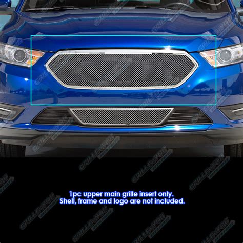 Fits 2013 2017 Ford Taurus Wsho Logo Cover Stainless Steel Mesh Grille