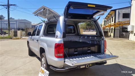 A wide variety of vw amarok fiberglass canopy options are available to you 2.product photos: Amarok WORKSTYLE canopy Silver with Drawers rear open ...