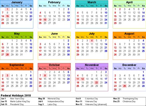 Total number of weeks in 2018 year, presented as excel table calendar. Kalendar 2018 (1) | Calendars 2021