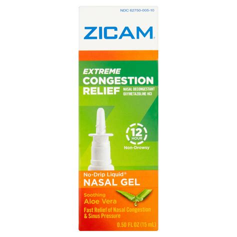 Zicam® Extreme Congestion Relief Nasal Spray With Aloe Vera 05 Oz