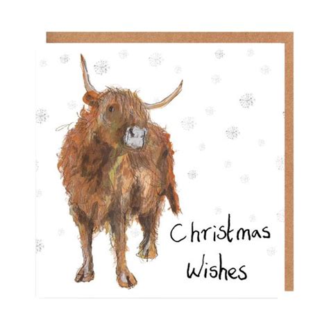 Adrian Highland Cow Christmas Card Paper Tiger