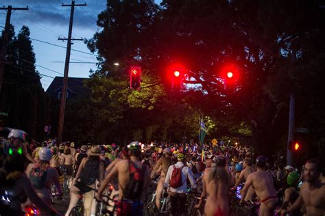 Photos Bicyclists Bare All For World Naked Bike Ride In Portland