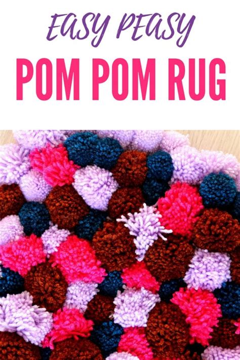 Diy Pom Pom Rug Super Easy To Make With Fluffy Wool Yarn