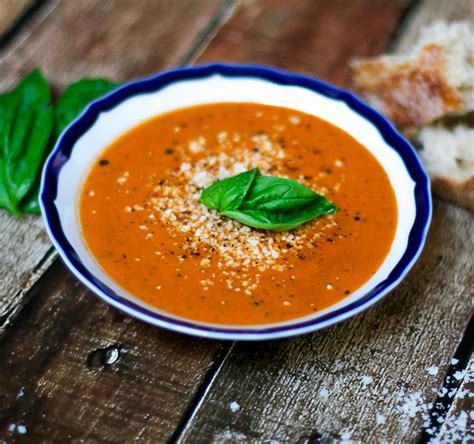 Delicious, flavorful and the best way to use up garden tomatoes! Slow Roasted Tomato Basil Soup - Erica Julson