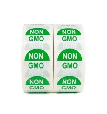 The label text is not only visually associated with its corresponding text input; Non GMO Natural Label | SheetLabels.com