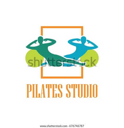 Pilates Logo Pilates School Studio Concept Stock Vector Royalty Free