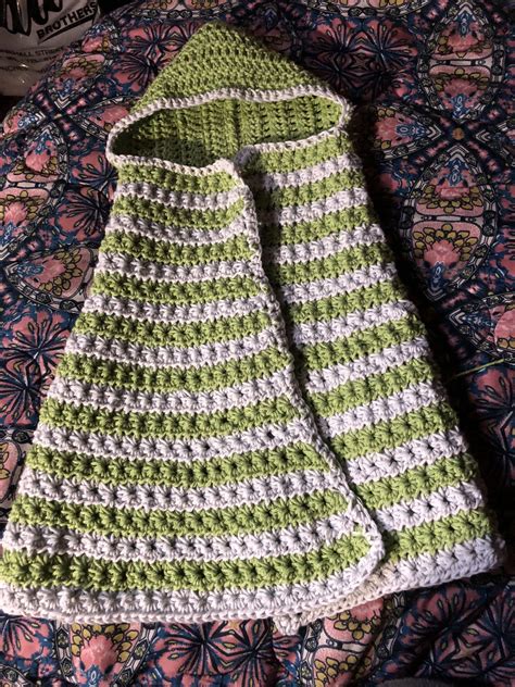 This Hooded Blanket Was Meant To Be A Shrug But I Increased The Length To Make It A Lightweight