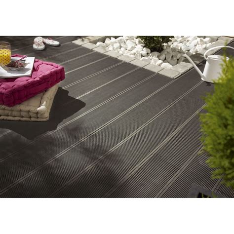 Suitable for indoor & outdoor use; Planche composite Primo, brun foncé, L.220 x l.14.5 cm x ...