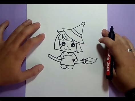 Como Dibujar Una Bruja Paso A Paso 7 How To Draw A Witch 7