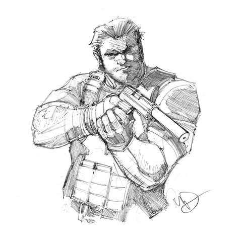 Punisher Sketch By Max Dunbar On Deviantart