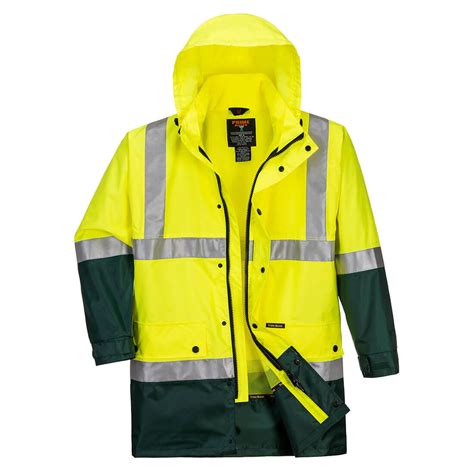 Passu Merchandise Eyre Lightweight Hi Vis Rain Jacket With Tape Mj306