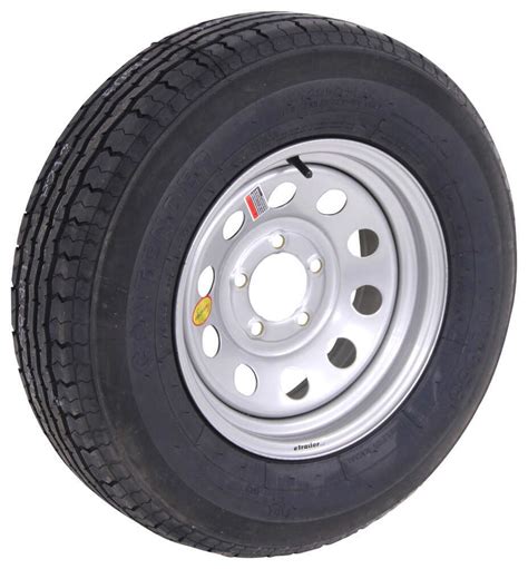 Contender St20575r14 Radial Trailer Tire W 14 Silver Mod Wheel 5