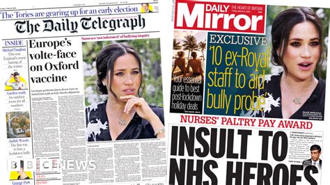 Newspaper Headlines Nhs Pay Insult And Eu Vaccine Volte Face