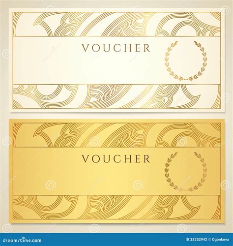 Voucher Voucher Gold T Luxury Certificate Coupon T