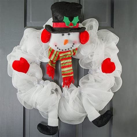 Snowman Wreath Ideas How To Make A Gorgeous Christmas Wreath