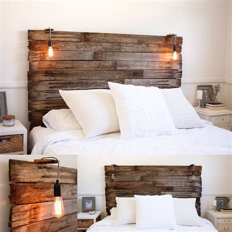 Rustic Bedroom Headboard Ideas For Unique Bedroom Design Diy Bed Rustic Wooden Headboard