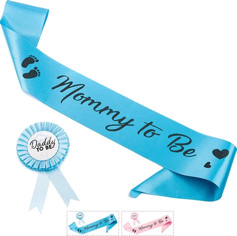 event and party supplies gender reveal party supplies mom sash dad pin gender reveal t card for