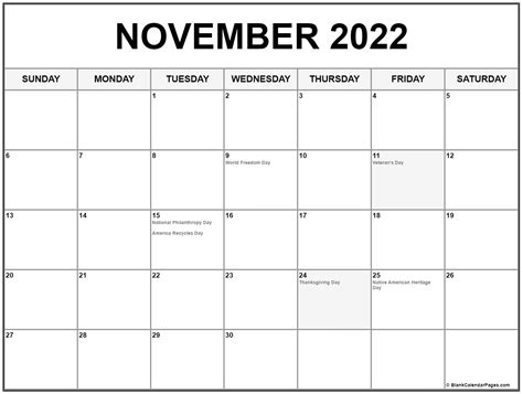 Blank Calendar For November 2022 February Calender 2023