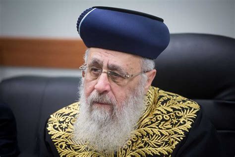 El Rabino Jefe Sefardí Desdeña A Los Reformistas No Cuentan