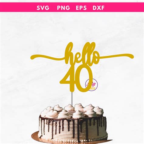 Birthday Cake Topper Happy 40th Birthday — Sweet Savanna 59 Off