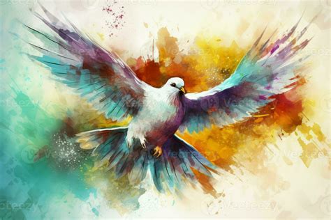 Dove Colorful Holy Spirit Generate Ai 24136920 Stock Photo At Vecteezy
