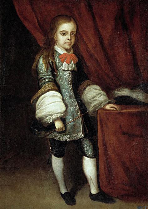 Portrait Of A Child Late 17th Century Spanish School Canvas 120