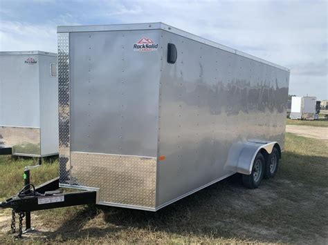 New 7x16 Silver Frost Enclosed Cargo Trailer 7000gvwr