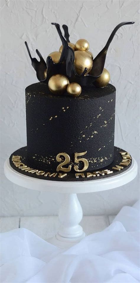 Pretty Cake Ideas For Every Celebration Textured Black Birthday Cake Birthday Cake For Him