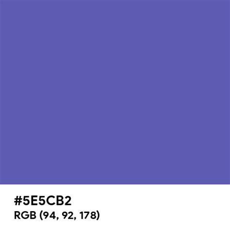 Pastel Navy Blue Color Hex Code Is 5e5cb2