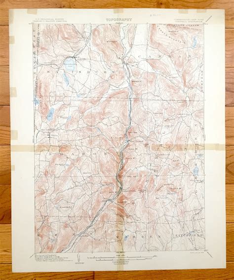 Antique Cornwall Connecticut 1903 Us Geological Survey Etsy