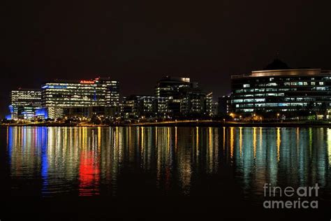 Night In Tempe By Elisabeth Lucas Tempe Town Lake Town Lake Tempe