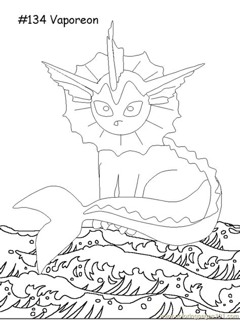 Vaporeon Pokemon Coloring Pages