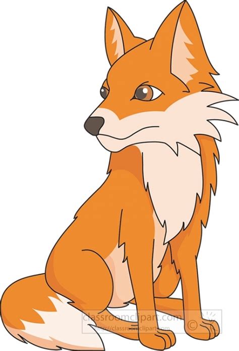 Sitting Red Fox Clipart Classroom Clip Art