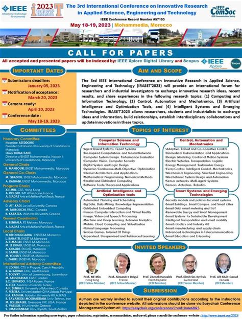 The 3rd International Conference On Innovative Research In Applied