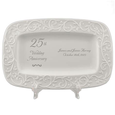 33 items in this article 7 items on sale! 25th Wedding Anniversary Lenox Carved Tray