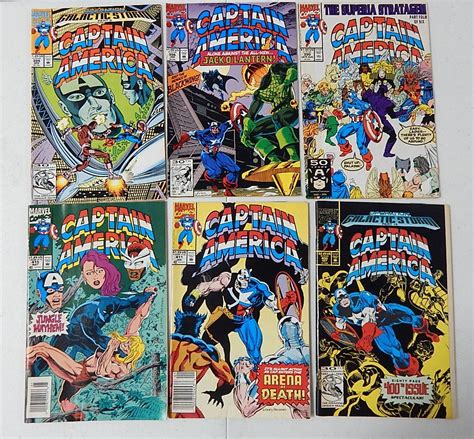1990s Marvel Comics With Captain America And Super Heroes Ebth