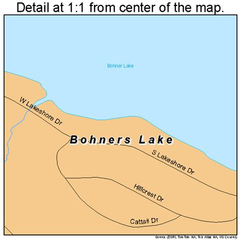 Bohners Lake Wisconsin Street Map 5508625