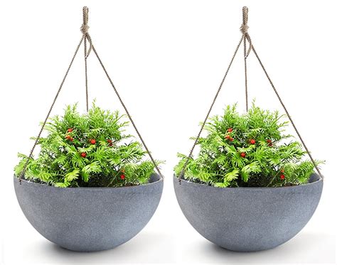 Hanging Planters Large 138 Outdoor Round Flower Plant Pots With Drain