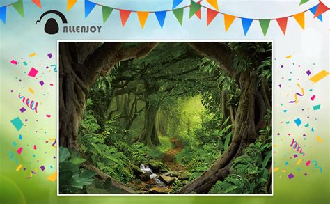 Allenjoy 7x5ft Spring Green Forest Backdrop Jungle Woods