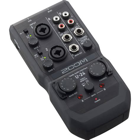 Audio interfaces also come in various sizes and price ranges. Zoom U-24 Portable 2x4 USB Handy Audio/MIDI Interface ZU24 B&H