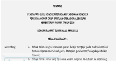 Contoh surat keterangan penghasilan guru honorer berkas. Contoh Slip Gaji Guru Honorer Sd Word - Guru Paud