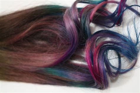 Tie Dye Dip Dyed Hair Extensions Brunette Hair Clip In Hair