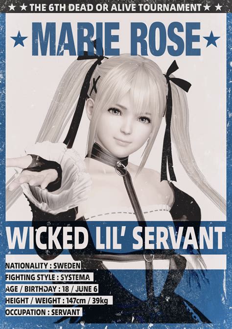 Doatecdoa6official On Twitter Wicked Lilservant Marie Rose Fighter Card Is Now Here