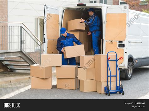 Delivery Men Unloading Image And Photo Free Trial Bigstock